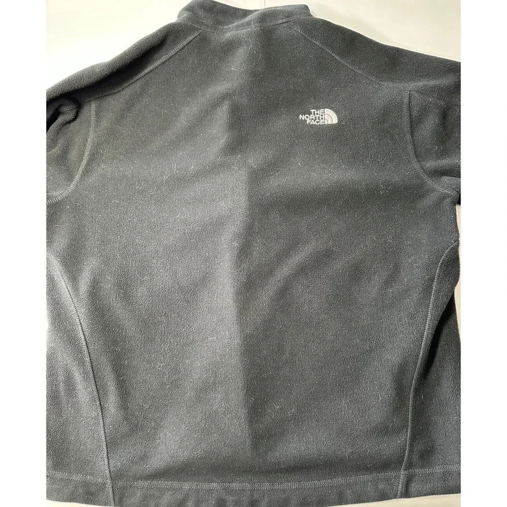 The North Face Mens Windwall Fleece Jacket Black Full Zip Mock Neck Medium